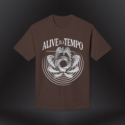 Alive is a Tempo | Chronomorph Studio Minimalist Graphic Tee – Temporal Edition