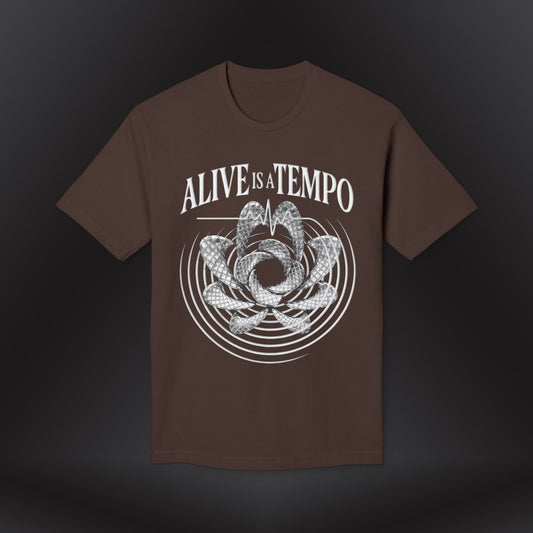 Alive is a Tempo | Chronomorph Studio Minimalist Graphic Tee – Temporal Edition