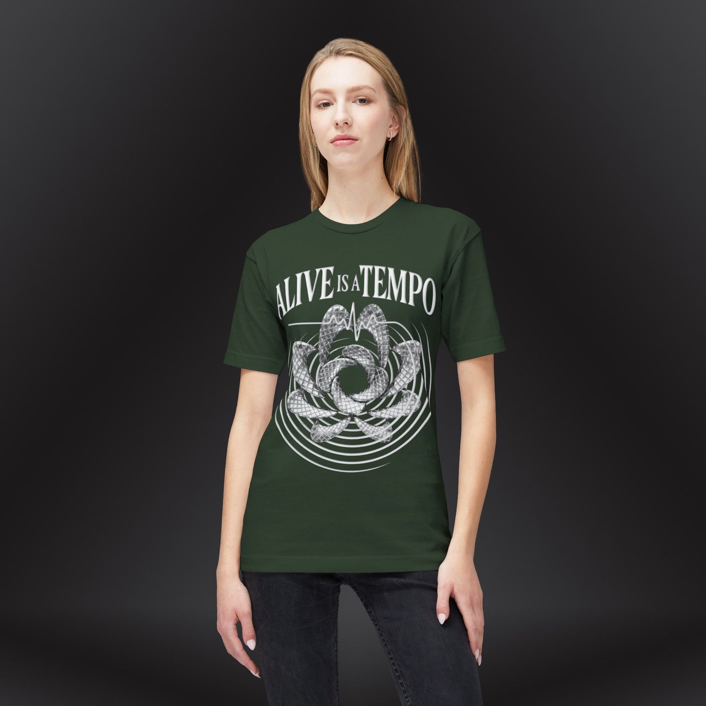 Alive is a Tempo | Chronomorph Studio Minimalist Graphic Tee – Temporal Edition