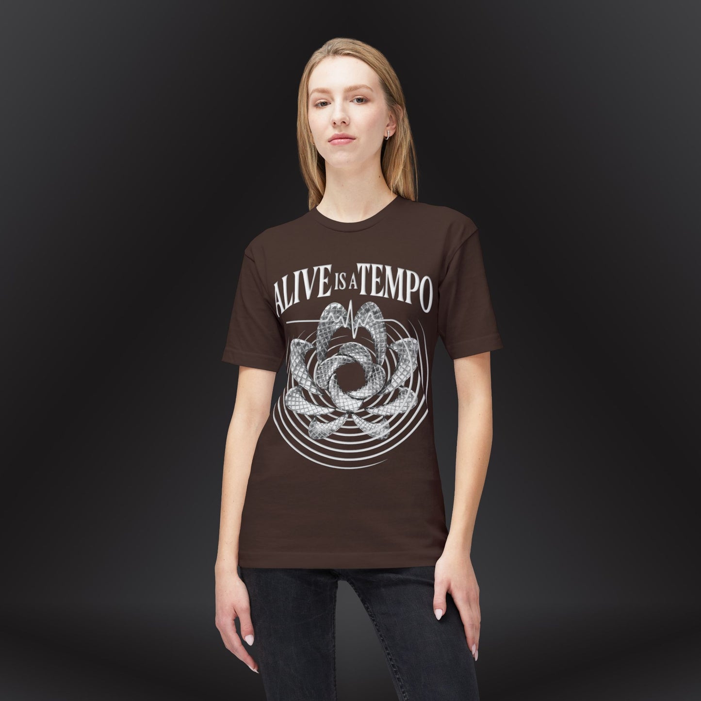 Alive is a Tempo | Chronomorph Studio Minimalist Graphic Tee – Temporal Edition