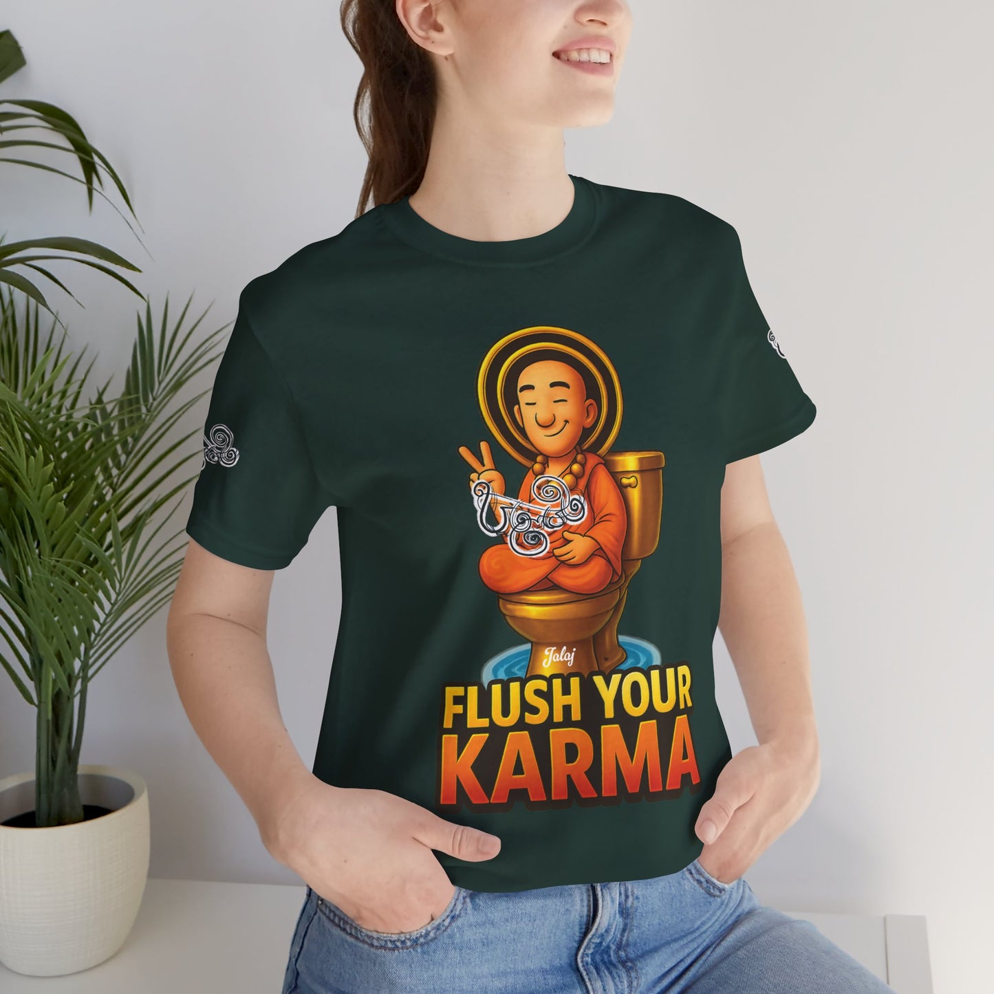 “Flush Your Karma / Create Your Reality”  Dual-Sided Graphic Tee