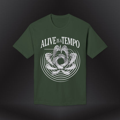 Alive is a Tempo | Chronomorph Studio Minimalist Graphic Tee – Temporal Edition
