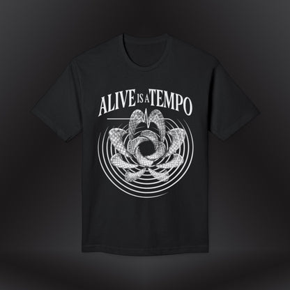 Alive is a Tempo | Chronomorph Studio Minimalist Graphic Tee – Temporal Edition